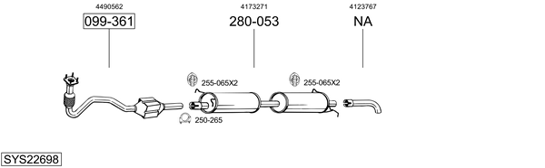 Sistema de gases de escape Ford TRANSIT Platform/Chassis