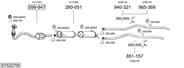 Sistema de gases de escape Ford TRANSIT TOURNEO Bus