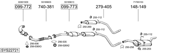 Sistema de gases de escape Fiat STILO