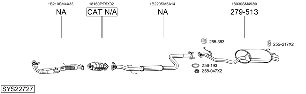 Sistema de gases de escape Honda ACCORD IV