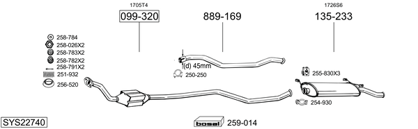 Sistema de gases de escape Citroën XSARA Hatchback Van