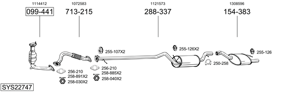 Sistema de gases de escape Ford FOCUS I