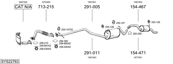 Sistema de gases de escape Ford TRANSIT CONNECT