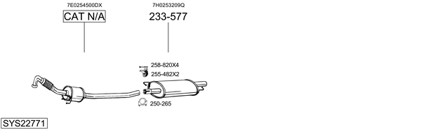 Sistema de gases de escape Vw TRANSPORTER T5 Bus