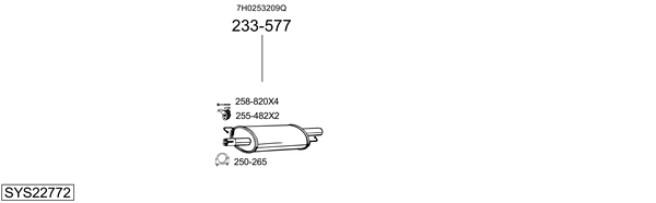 Sistema de gases de escape Vw TRANSPORTER T5 Bus