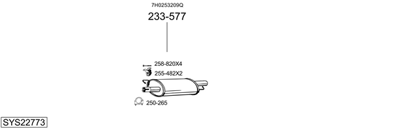 Sistema de gases de escape Vw TRANSPORTER T5 Bus
