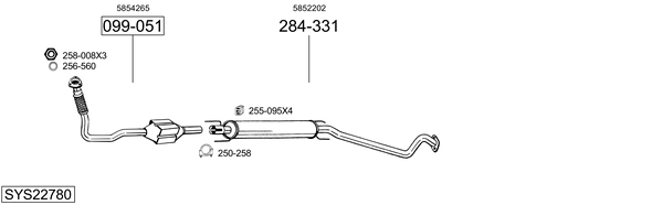 Sistema de gases de escape Opel ASTRA G Saloon