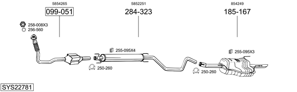 Sistema de gases de escape Opel ASTRA G Saloon