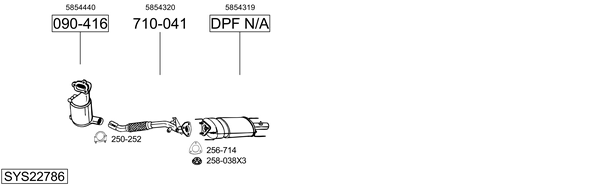 Sistema de gases de escape Opel ASTRA H Saloon
