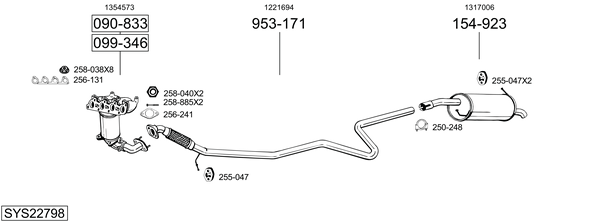 Sistema de gases de escape Ford FUSION
