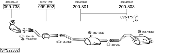 Sistema de gases de escape Renault ESPACE III