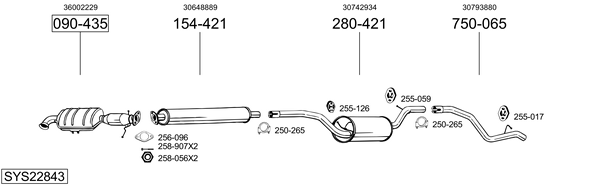 Sistema de gases de escape Volvo V50