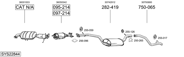 Sistema de gases de escape Volvo V50