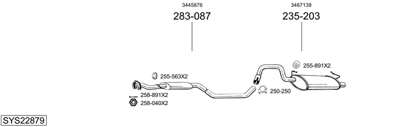 Sistema de gases de escape Volvo 460