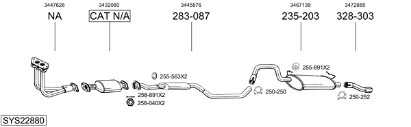 Sistema de gases de escape Volvo 460