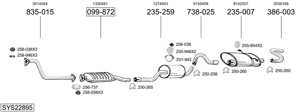 Sistema de gases de escape Volvo 940 · Volvo 940 II