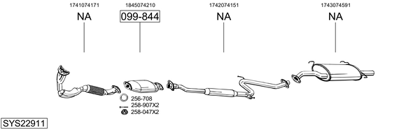 Sistema de gases de escape Toyota CAMRY Estate
