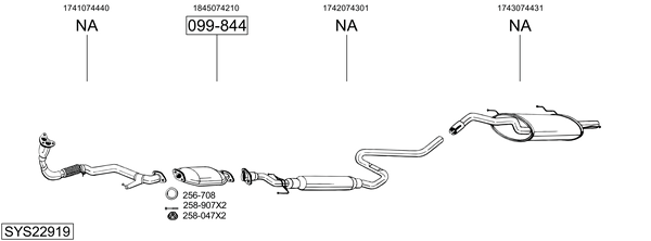 Sistema de gases de escape Toyota CARINA V
