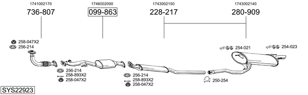 Sistema de gases de escape Toyota CARINA E VI