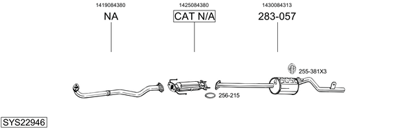 Sistema de gases de escape Suzuki ALTO IV