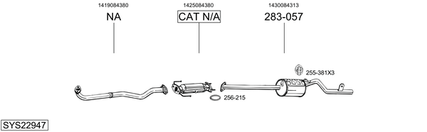 Sistema de gases de escape Suzuki ALTO IV