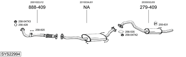 Sistema de gases de escape Nissan PATROL GR IV
