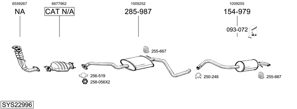 Sistema de gases de escape Ford ORION III