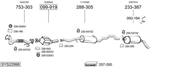 Sistema de gases de escape Ford GALAXY I