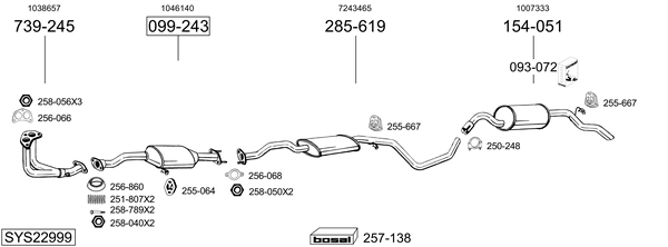 Sistema de gases de escape Ford ESCORT V