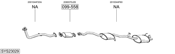 Sistema de gases de escape Nissan 200SX