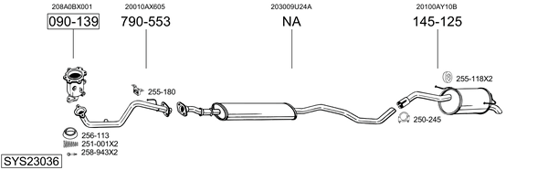 Sistema de gases de escape Nissan NOTE