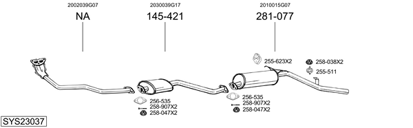 Sistema de gases de escape Nissan PICK UP