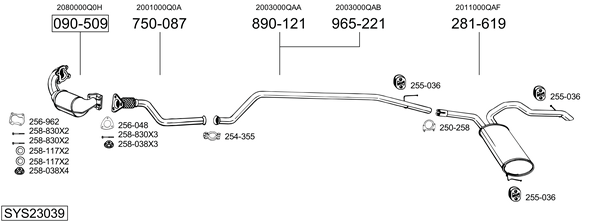 Sistema de gases de escape Nissan PRIMASTAR Bus