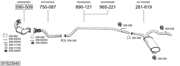 Sistema de gases de escape Nissan PRIMASTAR Van