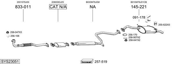 Sistema de gases de escape Nissan PRIMERA