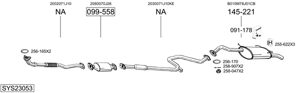 Sistema de gases de escape Nissan PRIMERA Hatchback