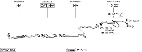 Sistema de gases de escape Nissan PRIMERA Hatchback