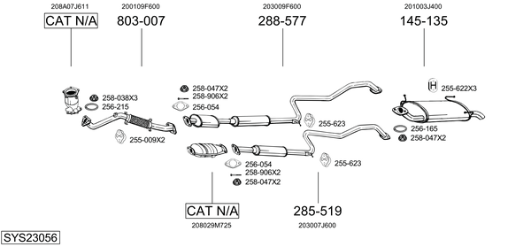 Sistema de gases de escape Nissan PRIMERA