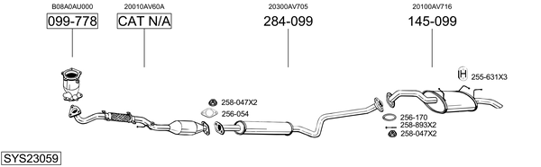 Sistema de gases de escape Nissan PRIMERA Estate