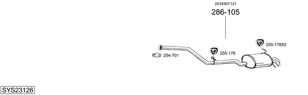 Sistema de gases de escape Mercedes-Benz CLK