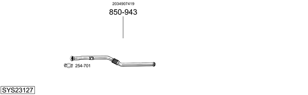 Sistema de gases de escape Mercedes-Benz CLK
