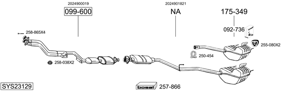Sistema de gases de escape Mercedes-Benz C-CLASS