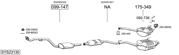 Sistema de gases de escape Mercedes-Benz C-CLASS