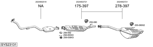 Sistema de gases de escape Mercedes-Benz C-CLASS