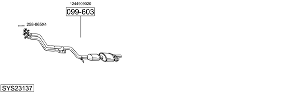 Sistema de gases de escape Mercedes-Benz E-CLASS Convertible
