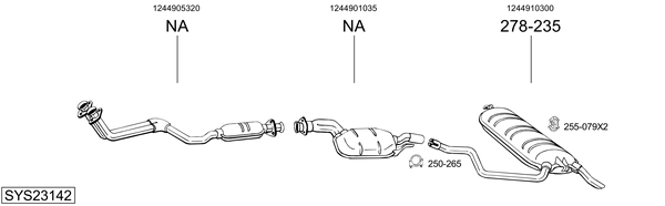 Sistema de gases de escape Mercedes-Benz E-CLASS T-Model