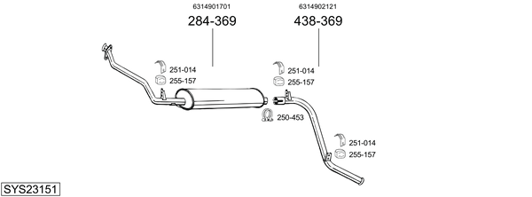 Sistema de gases de escape BOSAL SYS23151