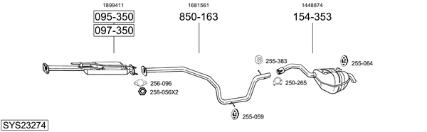 Sistema de gases de escape Ford MONDEO IV Saloon