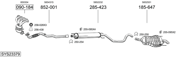 Sistema de gases de escape Opel ZAFIRA / ZAFIRA FAMILY B