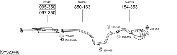 Sistema de gases de escape Ford MONDEO IV Turnier